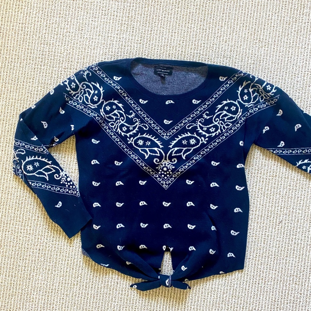 Lucky Brand bandana western sweater